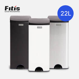 Thùng Rác inox Fitis Premium 22L - Vuông đạp cao - 3 Màu (Inox mờ, Trắng, Đen) - SPL1-901, SPL1-904, SPL1-903